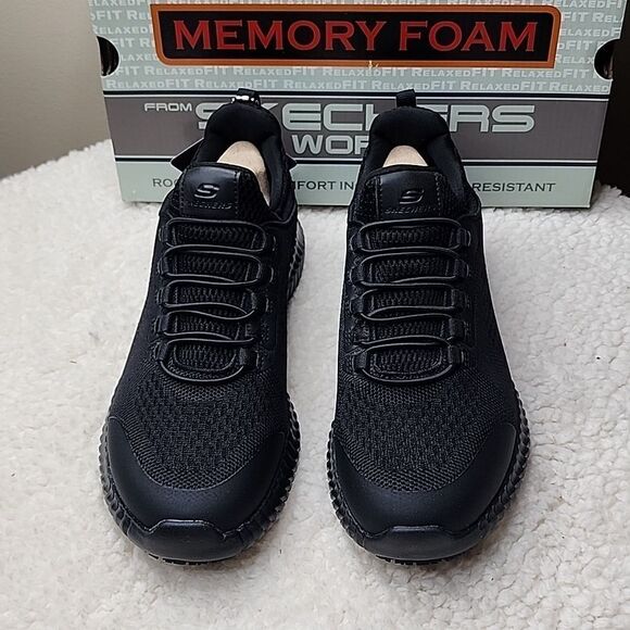 NWT Skechers Work Relaxed Fit: Cessnock - Carrboro Black Women's 6.5 - Picture 2 of 8